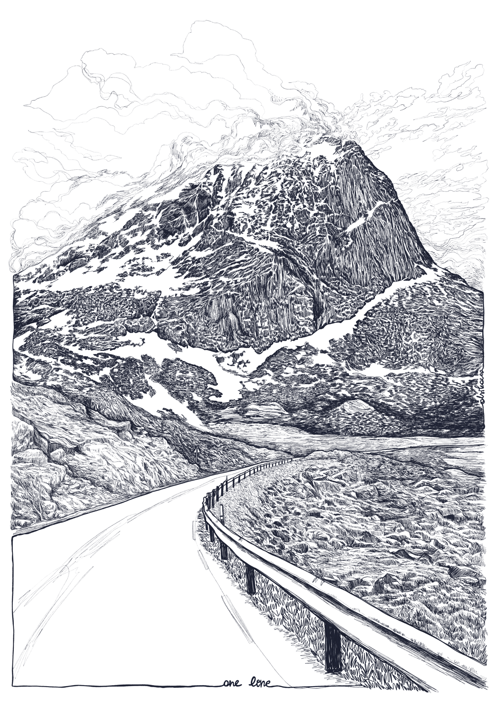 LOFOTY jedną linią